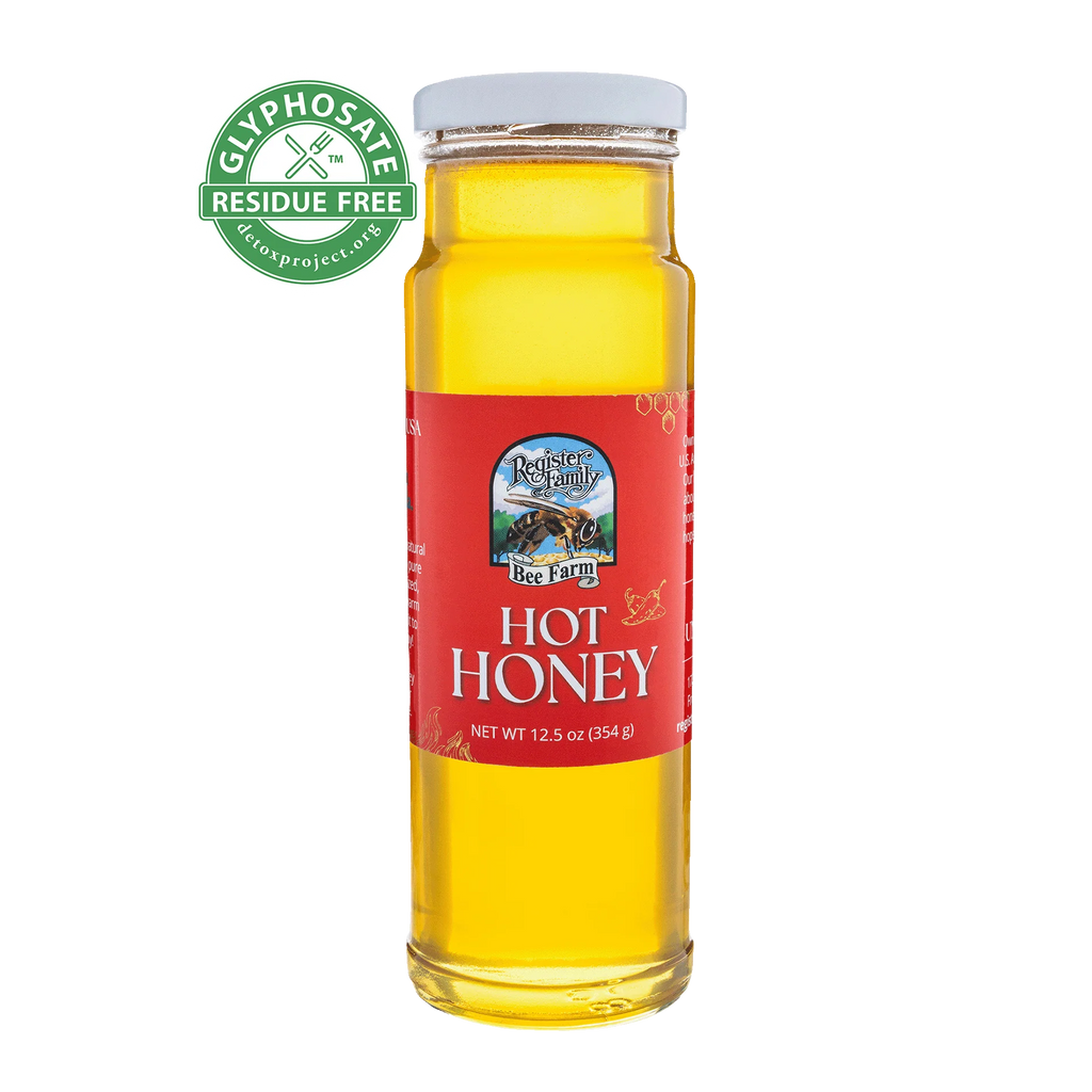 Register Family Raw Hot Honey 12oz Squeeze Bottle