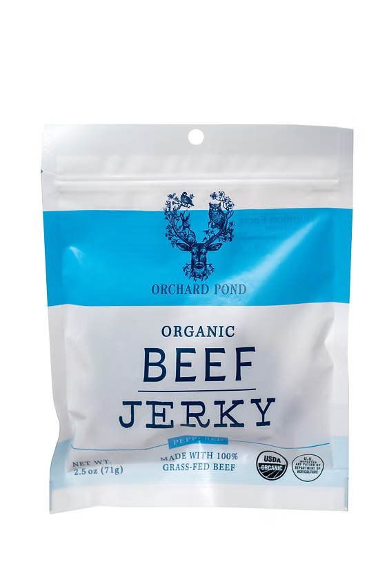 Organic Peppered Beef Jerky from Orchard Pond