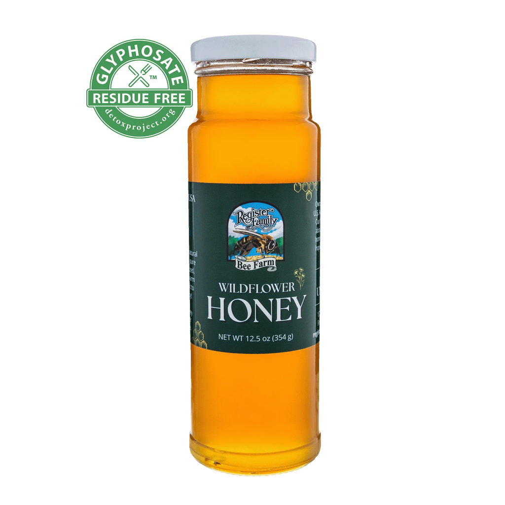 Register Family Raw Wildflower Honey 12oz Squeeze Bottle